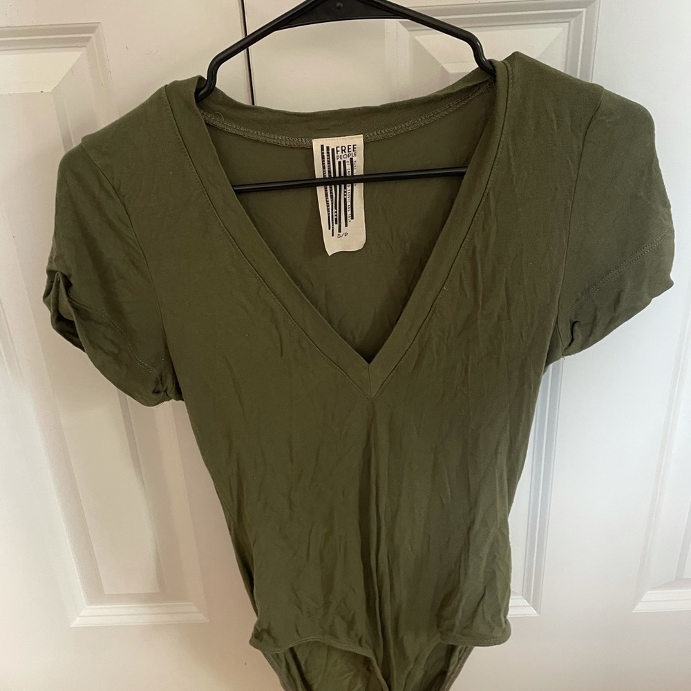 Free People deep v bodysuit